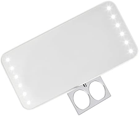 Riki Cutie Recarregable portátil espelho portátil com iluminação LED HD, três níveis de luz, carregamento