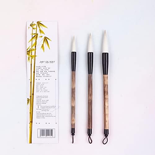 3pc/set bode gair bambu manuseio de pintura chinesa suprimentos de arte caligrafia pincéis aquarela