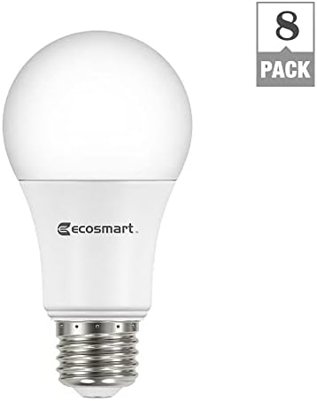 EcoSmart 8 -Pack A19 - 60 watts Luzes de luz do dia equivalente