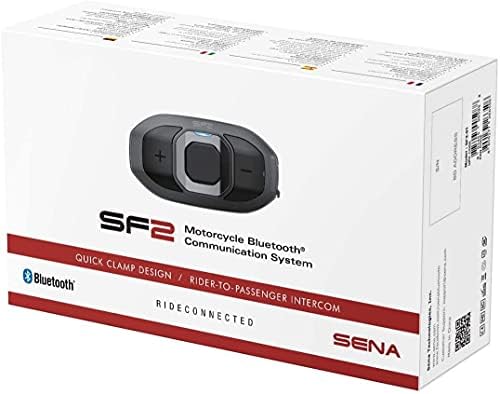 SenA SF2 Motorcycle Bluetooth System com alto -falantes duplos, pacote duplo