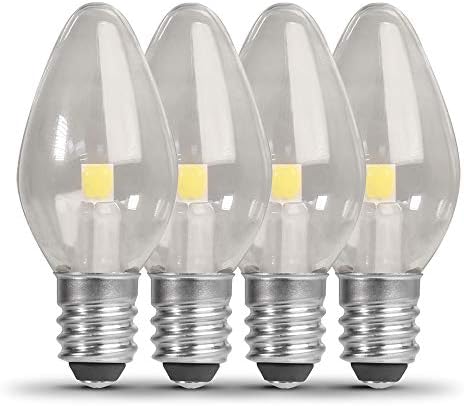 Feit Electric BP7C7/850/LED/4 0,6W 7W Equivalente 30 lúmen Base Candelabra LED C7 Lâmpada noturna, 2,1 h x