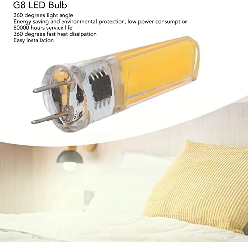 Hyuduo 6pcs g8 lâmpada LED, 5w diminua 2508 Energia de cobrança de energia Energia fácil 360 graus