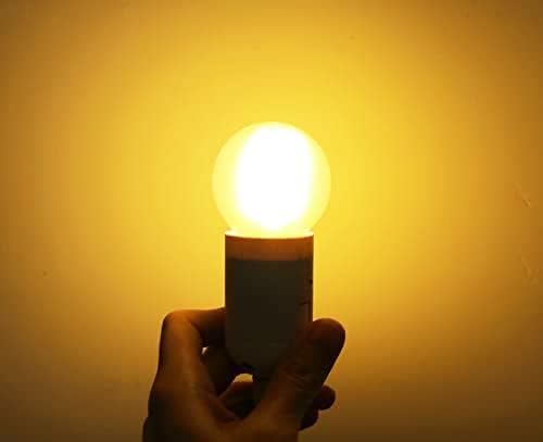 Lâmpadas de lâmpadas foscas de LED de Greeogin E12 LED, Branco quente 2700k, 4W G16.5/G50 Mini -Globo