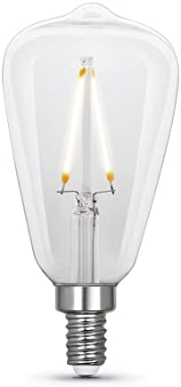 Feit Electric Vintage Exposto Filamento exposto LED de vidro transparente ST15 com uma lâmpada de base