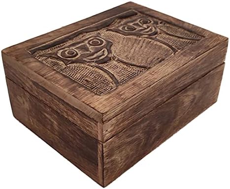 Pacote Sharvgun de 3 jóias de madeira Caixa de jóias Um compartimento de compartimento em casa Caixa de jóias