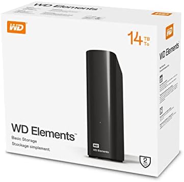 Western Digital 14TB Elements Desktop Externo Drive rígido - USB 3.0