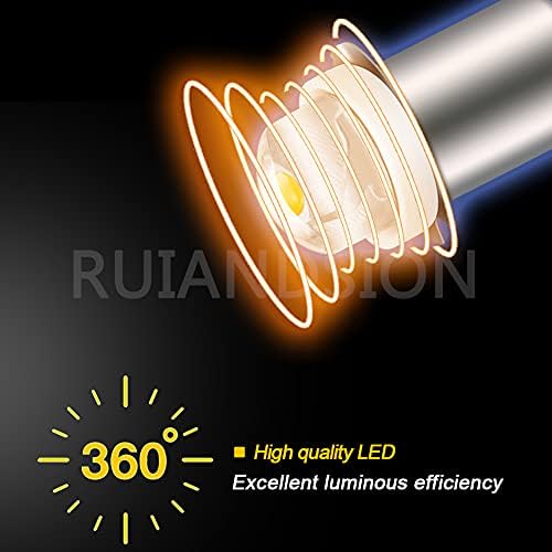 Lâmpadas de lanterna led de Ruiandion 12V P13.5S lâmpadas LED Branco quente Branco 0.5W LED de atualização