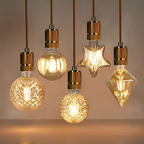 Edearkar g95 abacaxi decorativo Edison lâmpadas 4W E26 Filamentos LED Bulbos de lâmpadas 40W