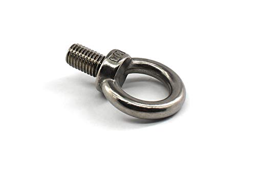 304 aço inoxidável M6 Rigging Eyebolt Ring em forma de comprimento padrão do pacote de rosca de 10 pcs