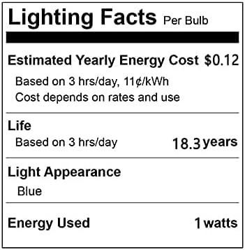 Iluminação lxcom 12 pacote led lâmpada azul lâmpada 1w bulbos globos g45 lâmpada noturna colorida led e26/e27