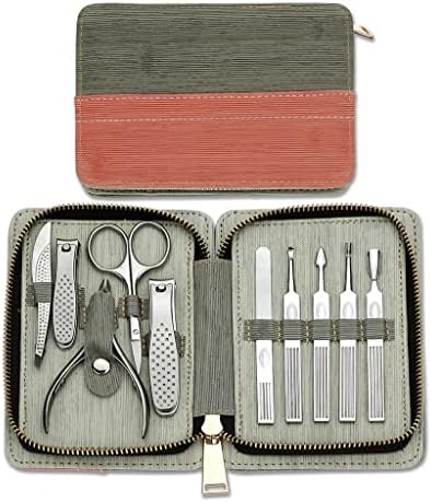 N/A 10 PCS Kit de cuidados com as unhas de aço inoxidável para o kit profissional de grooming de pedicure