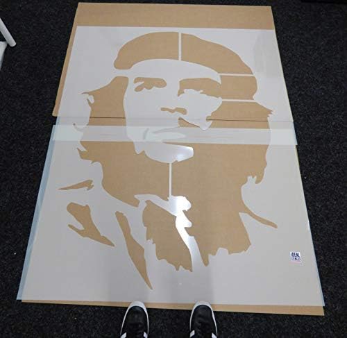 Banksy 'Che Guevara' Estêncil XL - decoração de casa, estêncil de pintura, estêncil reutilizável mylar