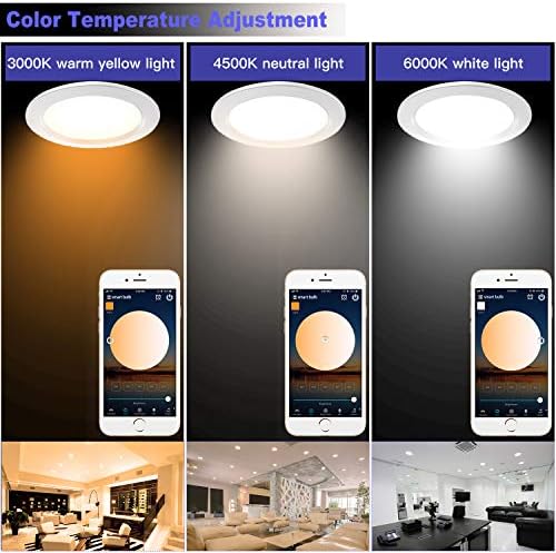 MagicLigh Smart Light Robled 4 polegadas, multicolortado, diminuído por aplicativo, 2700K-6500K