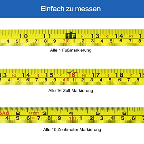 Medida de Medida de fita Sali com frações que medem a fita de engenheiro retrátil de fita de engenheiro