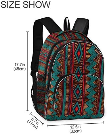 Alaza étnico asteca étnica Tribal Geométrica Backpack Daypack Laptop Trabalho Bolsa de viagens para homens para