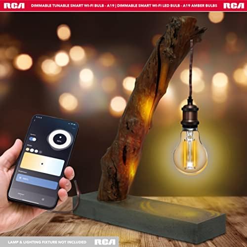 Lâmpadas inteligentes RCA, lâmpada LED Wi -Fi, lâmpadas LED A19 A19 Tinable A19, 8W 60W equiv, 720