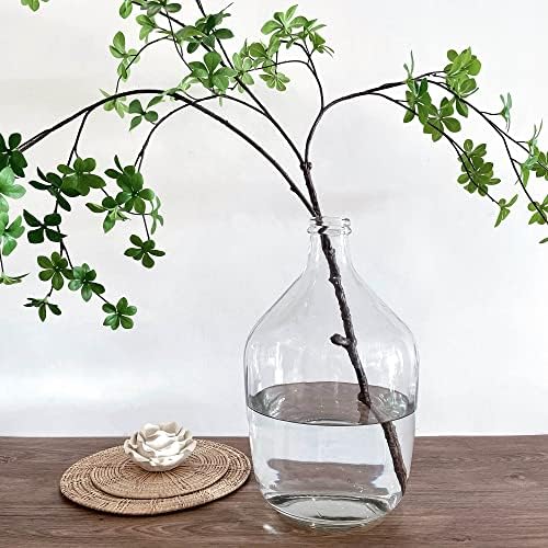 Buicce grande vaso de jarro de vidro transparente vaso redondo vaso para decoração de peças centrais