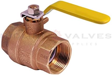 Válvula da linha média GASFXFLH22-5 Válvula de esfera de gás de latão premium com conexões de fip de 2 pol.