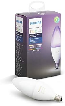 Philips 468900 Hue Branco e Color Ambiance E12 Vela decorativa 40W Bulbo inteligente LED equivalente equivalente