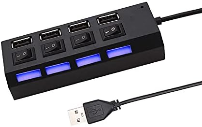 TWDYC USB 2.0 Hub Splitter Hub Use adaptador de energia 4 Porta Múltipla Expander 2.0 Usb Hub com Switch para