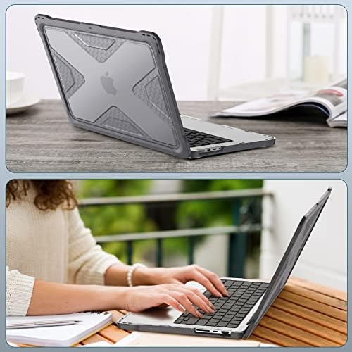 Caso Fintie para MacBook Pro 14 polegadas A2779 A2442 - Tampa de casca dura robusta pesada com pára -choque