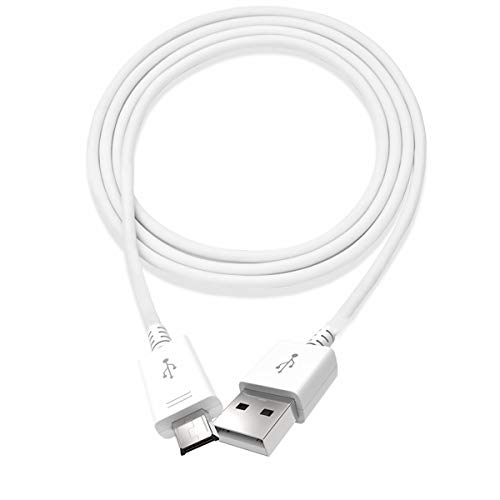 Geniqua White 4,8 pés Micro USB Cabo de carregamento Cabo de dados CABELA DE CABELA DE SAMSUNG Android