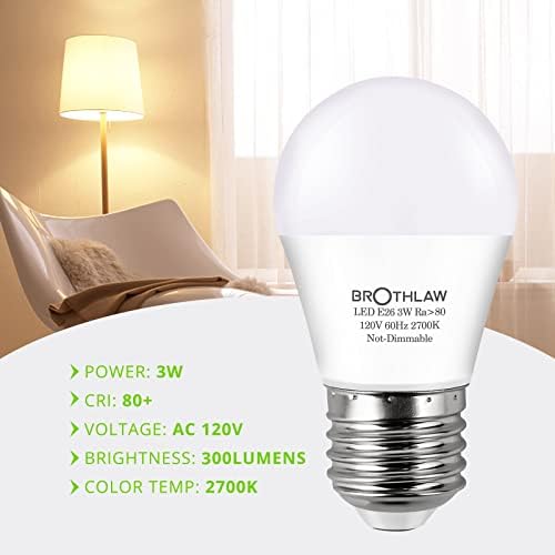 Lâmpadas equivalentes a bordas de 25 watts, lâmpada LED A15 LED 3W E26 Base 2700k Lâmpadas brancas de baixo
