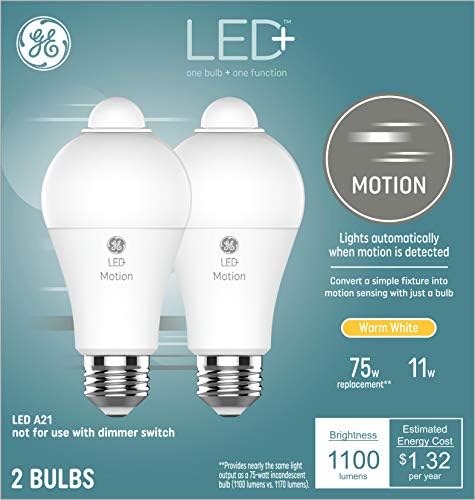 GE LED + Dusk para Bulbos de lâmpadas LED de LED + Bundle de lâmpadas do sensor de movimento,