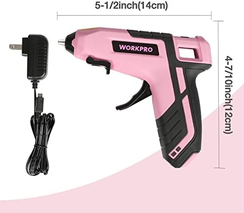 WorkPro sem fio Hot Melt Glue Gun+Workpro 8 Oz Claw Hammer