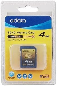 A-Data 4 GB Turbo Class 6 SDHC Card de memória