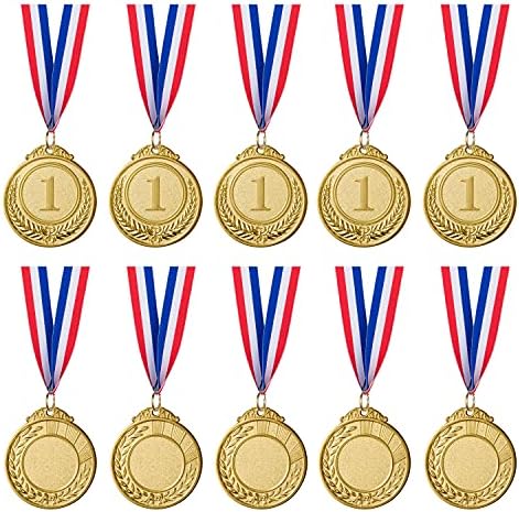 48 peças Medalhas de ouro - Medalhas de vencedores Prêmios de ouro para esportes, competições, festa, abelhas