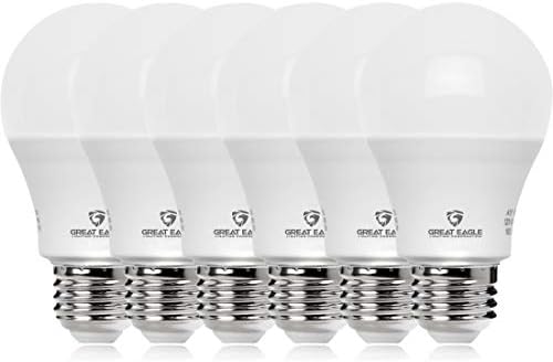 Great Eagle Lighting Corporation A19 Lâmpada LED, lâmpadas equivalentes de 60w, lâmpadas de LED brancas frias