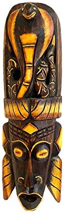 OMA máscara africana Decoração pendurada Decor Cobra FORTUNE & PROTEÇÃO Decoração de casa de madeira