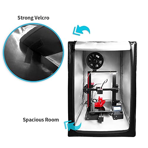Gabinete de impressora 3D à prova de fogo, tecido resistente ao calor de 600 ° C, 25 ”x 21” x 29,5 ”, barraca