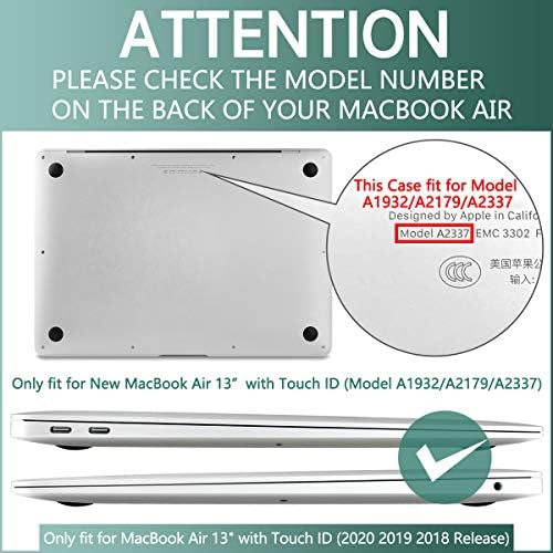 TWOL 4 em 1 Caixa de casca dura de impressão transparente para 2021 2020 2019 2018 MacBook Air 13 polegadas