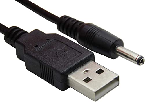 Yncris USB para CC de 3,5 mm, USB tipo A masculino para CC 3,5 mm x 1,35 mm 5 volts 24AWG DC Cabine