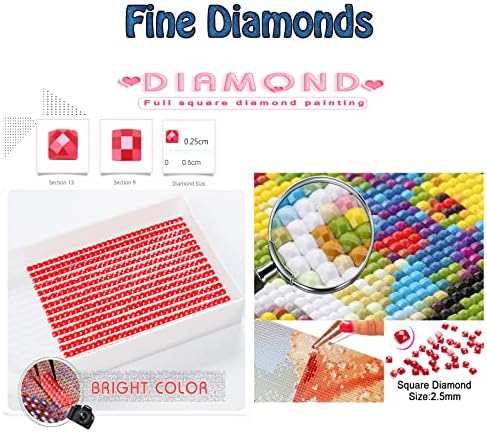 Kits de pintura de diamante para adultos, Iris diamante arte infantil tinta 5D iniciante em números,