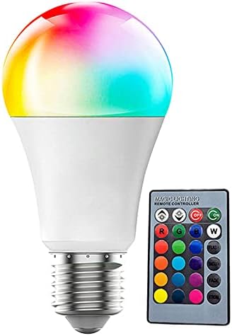 lâmpada de led de cores LED de Nailastro com remoto, A19 E27 BRANCO 5W 450LM Dimmível RGBW Lâmpada LED LED,