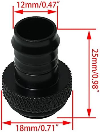 Conector do tubo welwik 2pcs g1/4 polegadas a 3/8 polegadas de encaixe de barb para o sistema de resfriamento de