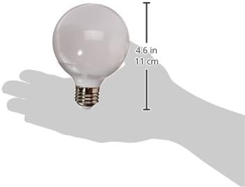 Feit Electric LED G25 Globe com uma lâmpada de base E26 média - 60W equivalente - 10 anos - Vida - 650 lúmen - 3000k Warm White - Não -Menor | 3 pacotes