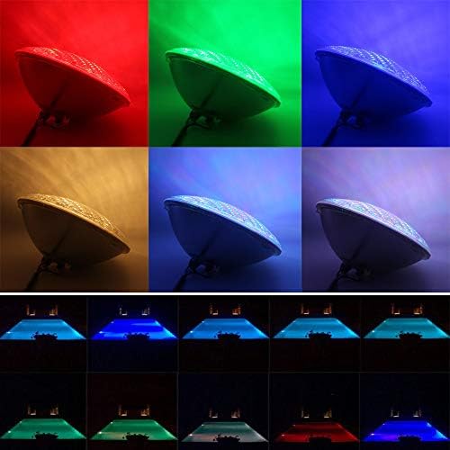 Lâmpadas de piscina RGB da lâmpada Piscine 12V 60W 72W PAR56 LED SAWMATH SPOTLEFT IP 68 Luz subaquática com