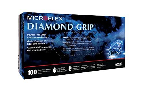 Ansell Microflex Diamond Grip MF -300 Luvas de látex descartáveis ​​para indústrias automotivas e de
