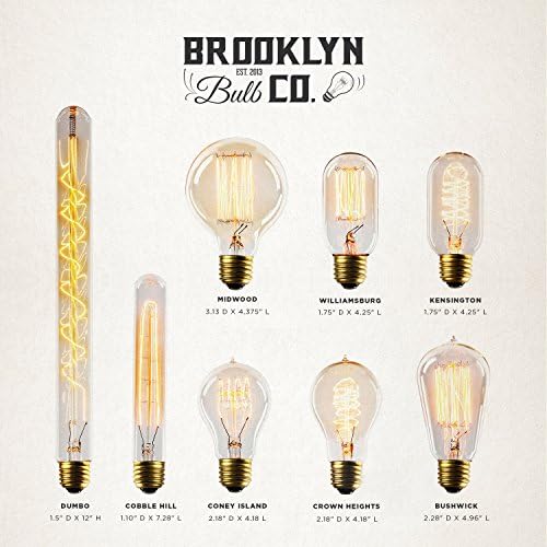 Bulbo Edison Tubular 40W Dimmable - T9 Bulbos vintage, branco quente, base média E26, filamento
