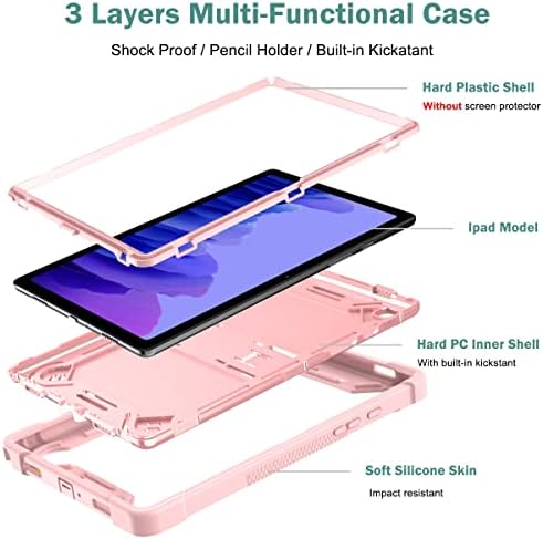 Tampa traseira do tablet Compatível com Samsung Galaxy Tab A7 10,4 polegadas 2020, SM-T500/T505/T507 Tampa