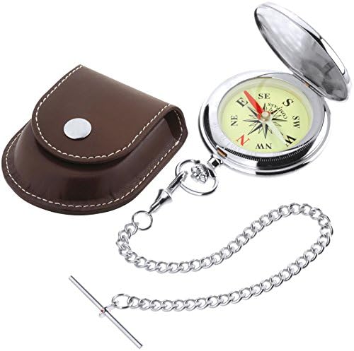 I Luv Ltd, estilo militar, relógio de bolso com Albert Chain Leather Case - Caixa de Apresentação
