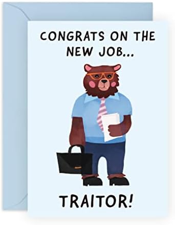 Centro de 23 colegas de trabalho Card - 'Novo Job Traidor' - Cartão de adeus - Cartão engraçado para colega - para