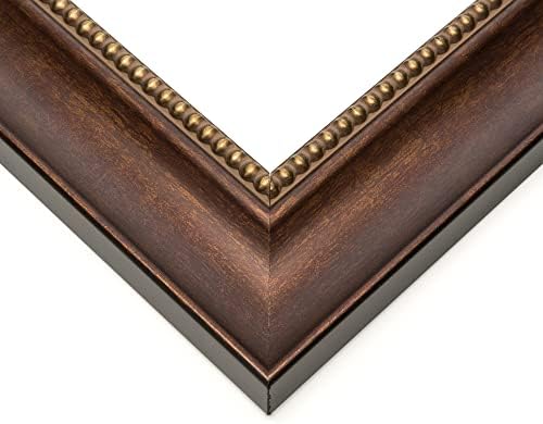 22x42 Larda de moldura de imagem de cobre e madeira marrom 2 polegadas | Profundidade do quadro interior