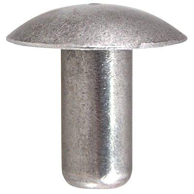 Mageria de metal 1/4 diâmetro x 3/8 Comprimento de alumínio sólido rebite de braseiro, pacote de 100