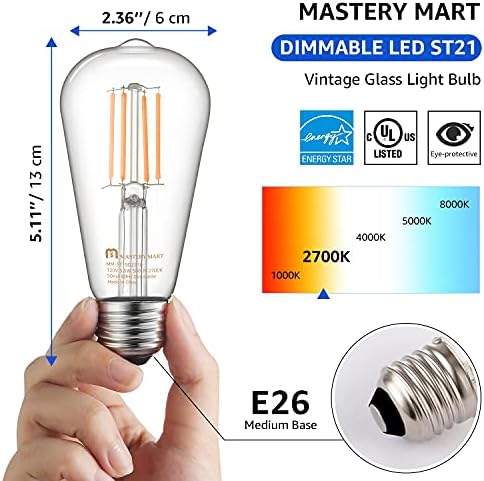 Lâmpada LED de LED de LED de LED de Led Mety Mart Dimmable