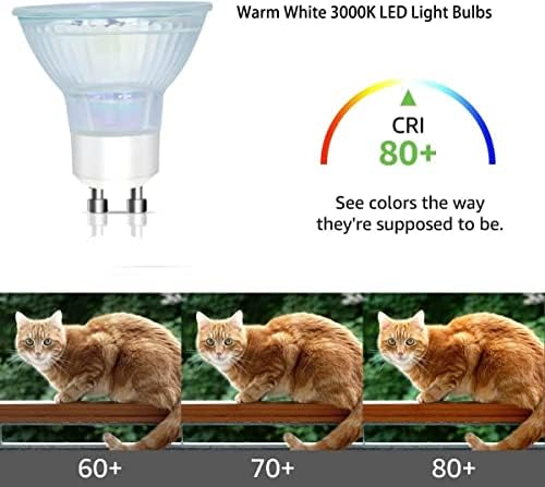 Lâmpadas LED de Yiqan GU10, equivalente a halogênio de 50 watts, 3000K 4W LED BULBE SUBSTITUIÇÃO